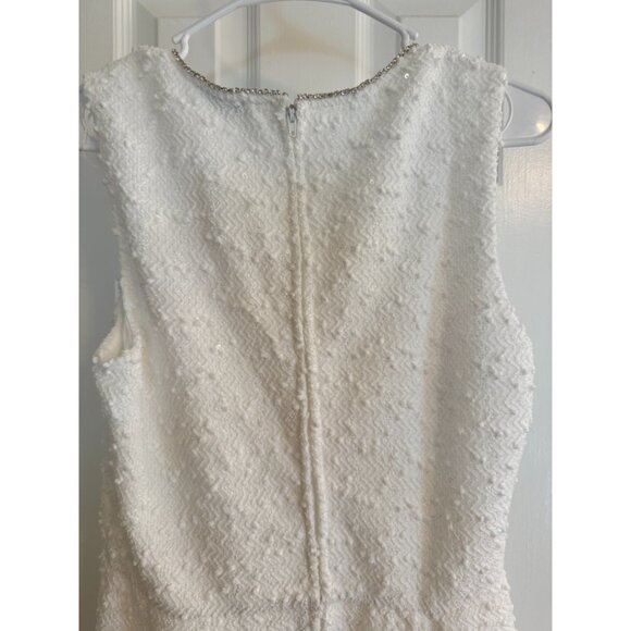 Francesca's Hallie Embellished Hem Mini Dress Bridal Mini Size M Medium - Picture 8 of 8